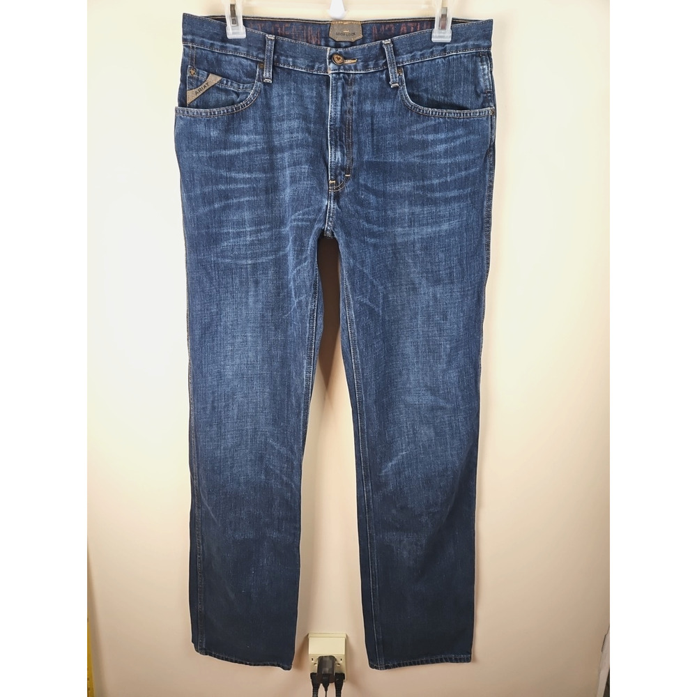 Ariat Jeans Men's Size 35x38 Medium Blue Wash M3 Athletic Denim Loop Lock